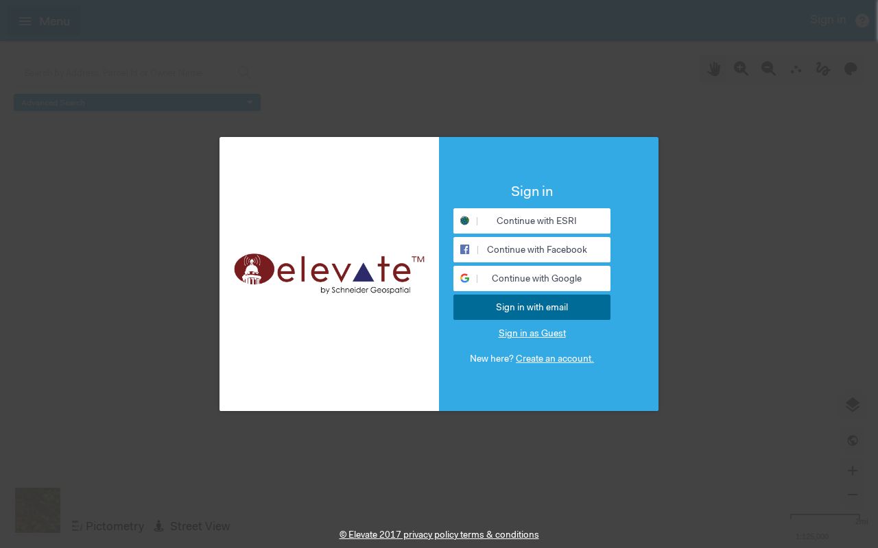 Grant County Elevate parcel viewer used for a Marion street directory search