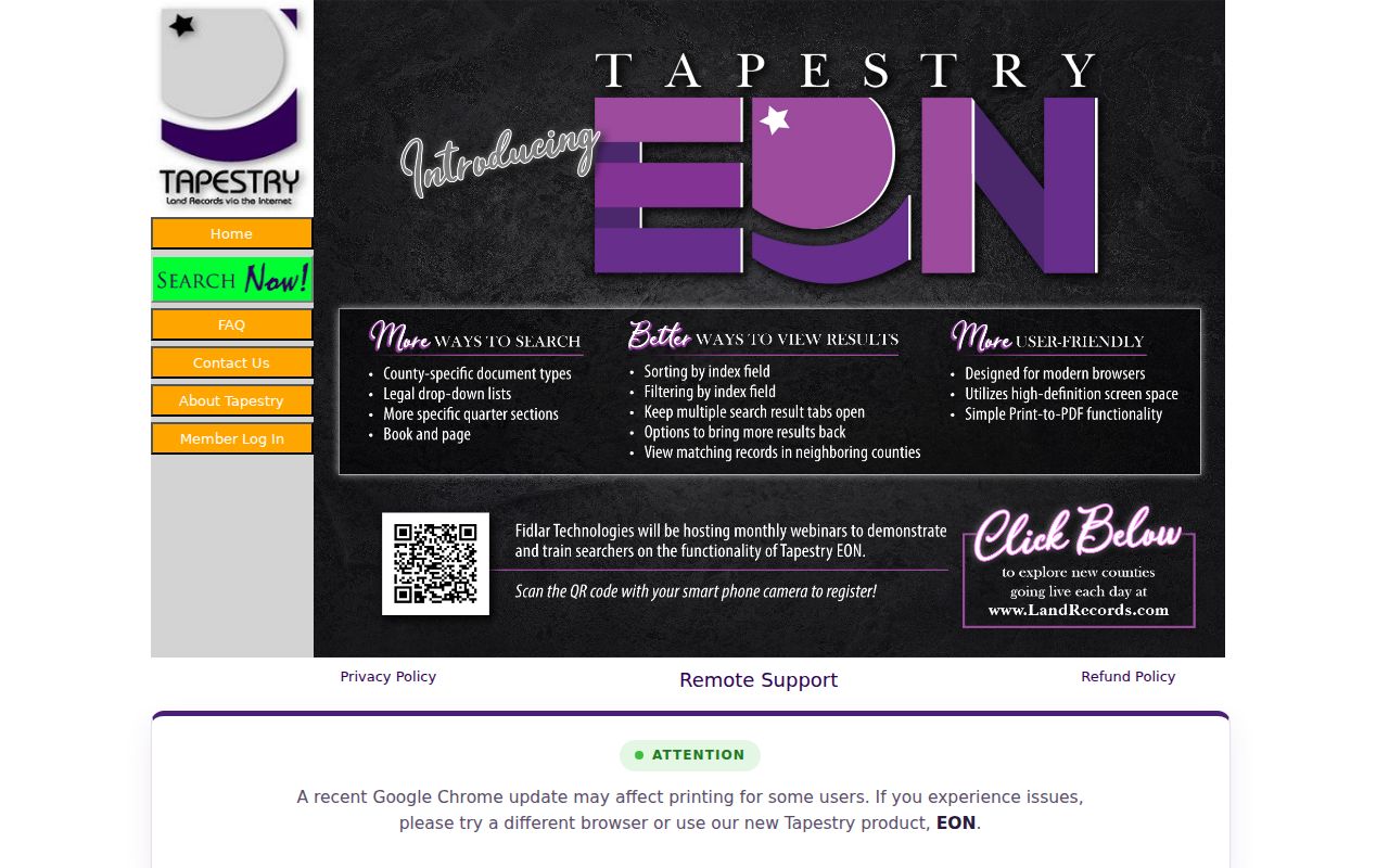 Tapestry recorded instrument search for Marion address and deed research