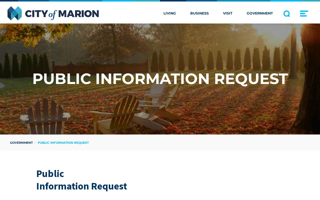 Marion ZIP code directory public records request page